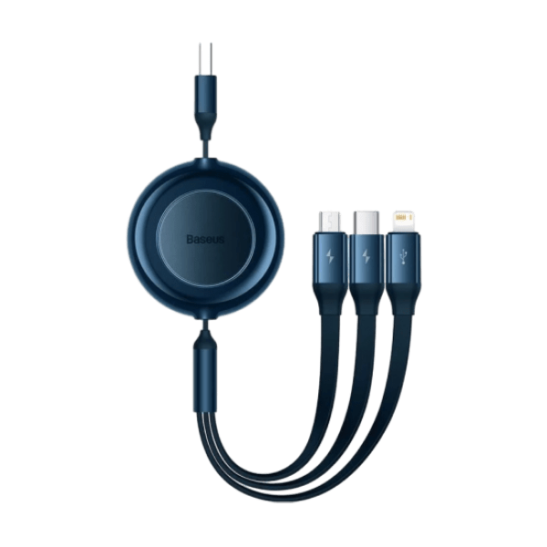 Cáp sạc dây rút Baseus Bright Mirror 2 Series Retractable 3in1 1.1m