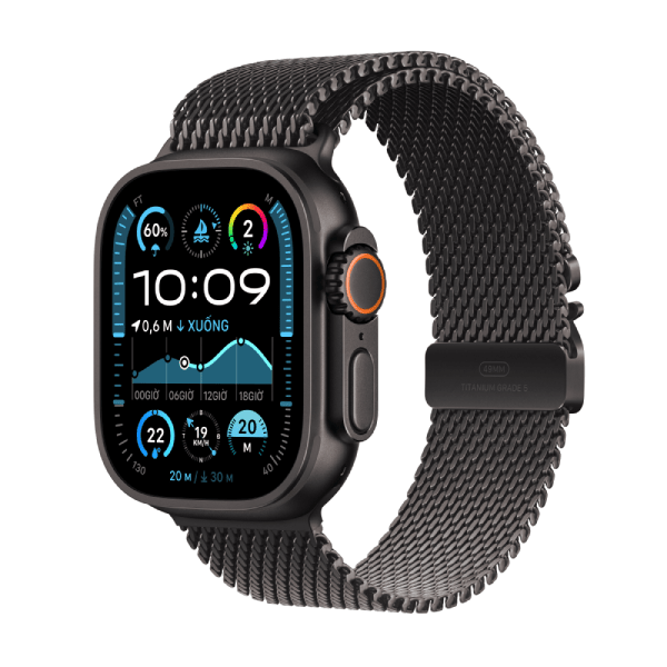 Apple Watch Ultra 2 (2024) 49mm (LTE) Viền Titan - Dây Milanese M