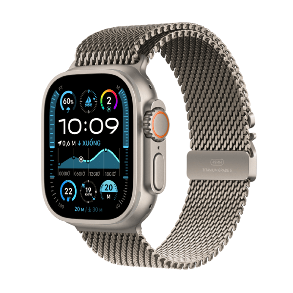 Apple Watch Ultra 2 (2024) 49mm (LTE) Viền Titan - Dây Milanese L