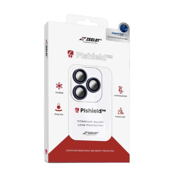 Dán cường lực camera iPhone 15 Pro/15 Pro Max Zeelot Pishield